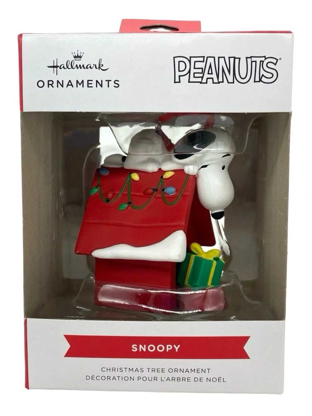 Hallmark Peanuts Snoopy on Doghouse Christmas Ornament New